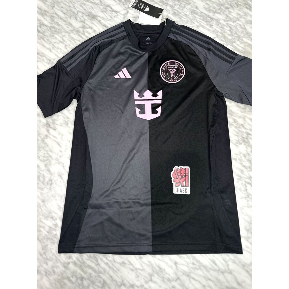 ADIDAS Inter Miami MLS Away Soccer Black Jersey women small soccer JI9121 NEW